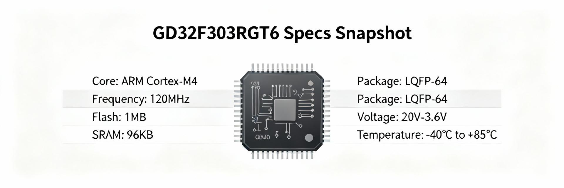 GD32F303RGT6 Microcontroller Technical Specifications