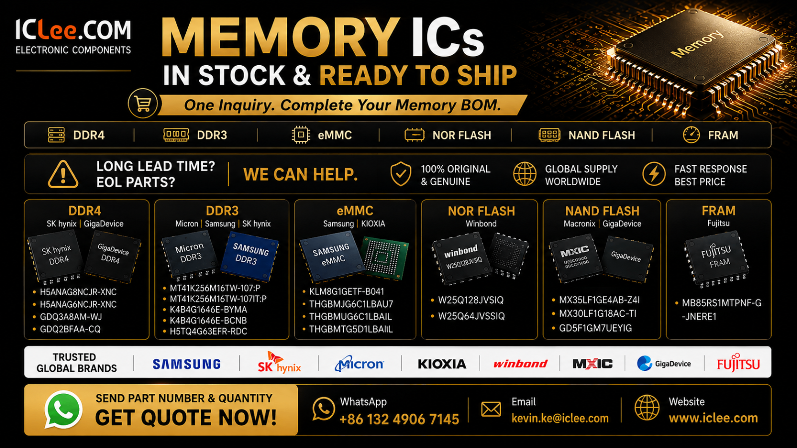ICLee component warehouse — HK and Shenzhen stock